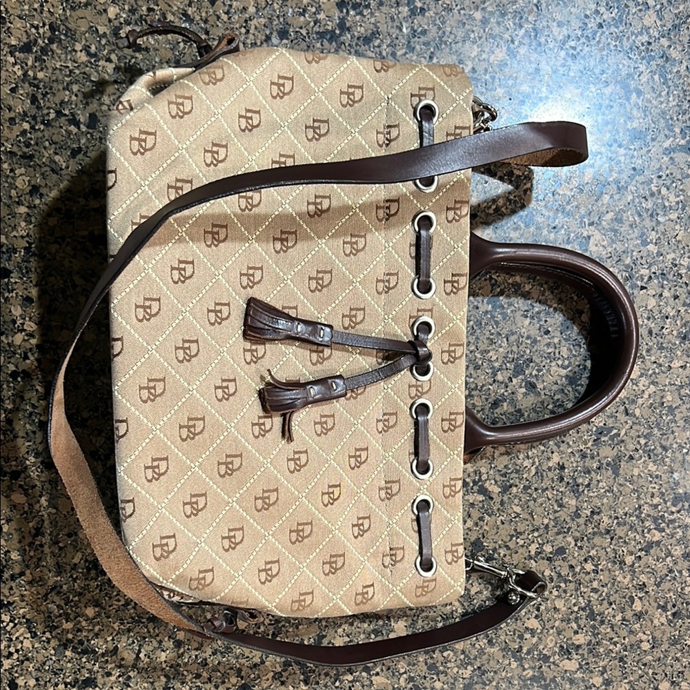 Dooney & Bourke Tan and Brown Tote Bag